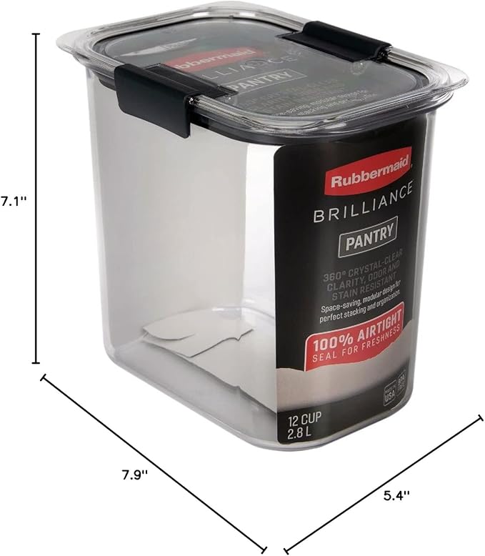 Rubbermaid Brilliance 12-Cup Airtight Food Storage Container