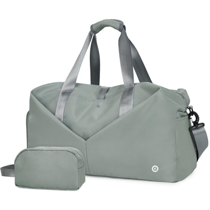 Ceneda 20" Gym Bag for Women with Wet Pocket & Shoe Compartment, Lightweight Duffel Waterproof Carry On Duffle for Travel, Yoga, Overnight (Dark Grey)