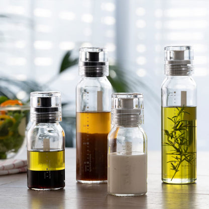 Hario Glass Dressing Bottle for Oils/Vinegars with Drip Resistant, Transparent