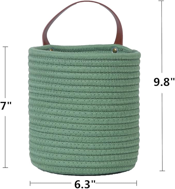 2pack Small Hanging Basket-Cotton Rope Wall Basket