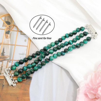 LuReen Beaded Bracelet Band Compatible with Galaxy Watch 7/6/5/4 40mm 44mm/Watch 6 Classic 43mm 47mm/Watch 5 Pro 45mm/Watch 4 Classic/Active 2 Band, 20mm Elastic Stretchy Strap Wristband for Women