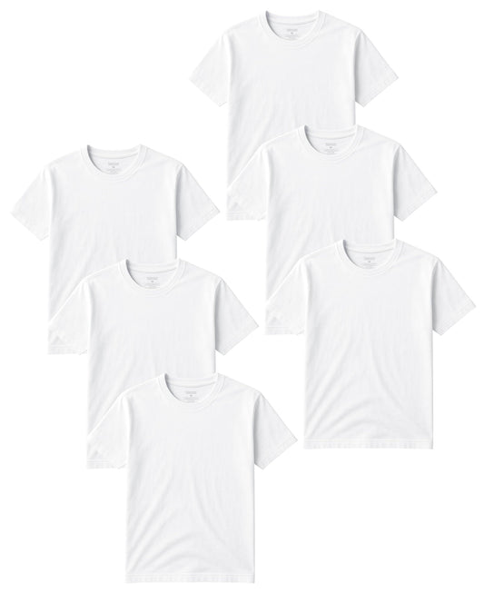 Classic Men's Short Sleeve Cotton Undershirts | Crew Neck T Shirt - Multi & Bulk Wholesale Packs