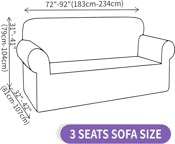 ZNSAYOTX Super Stretch Couch Cover Universal Sofa Covers