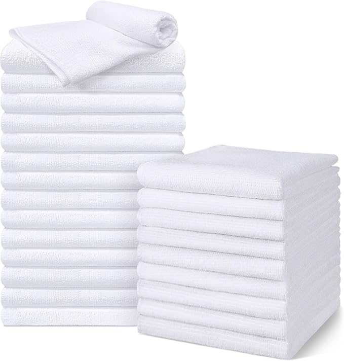 Salon Towels 24 Pack, Super Soft Microfiber Hand Towel, Highly Absorbent