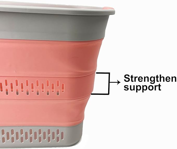SAMMART 40L Collapsible Plastic Laundry Basket
