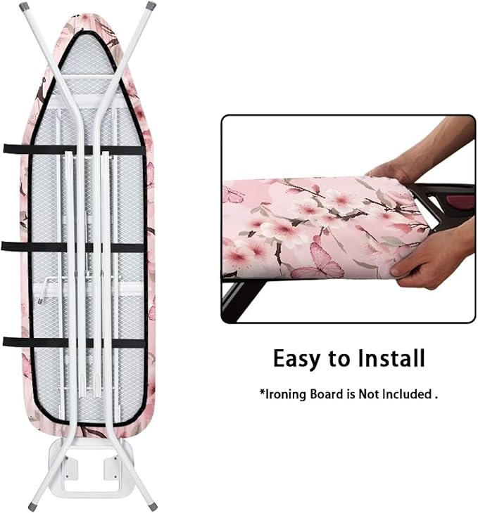 Cherry Blossom Ironing Board Cover and Pad 15 x 54 Heavy Duty Iron Board Covers
