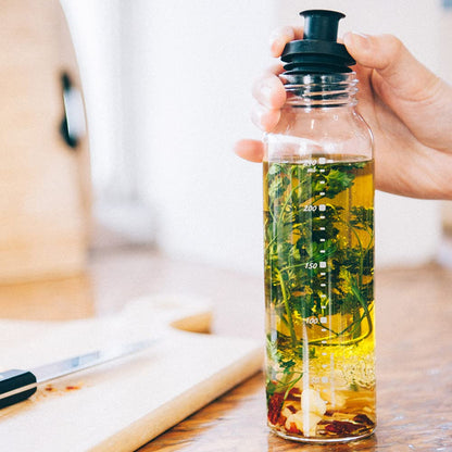 Hario Glass Dressing Bottle for Oils/Vinegars with Drip Resistant, Transparent