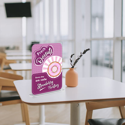 3 Pack Acrylic Sign Holder, 8.5 x 11 inches Clear Table Menu Desktop Display Stand Paper Holder Suitable for Restaurants, Office, Home, Store
