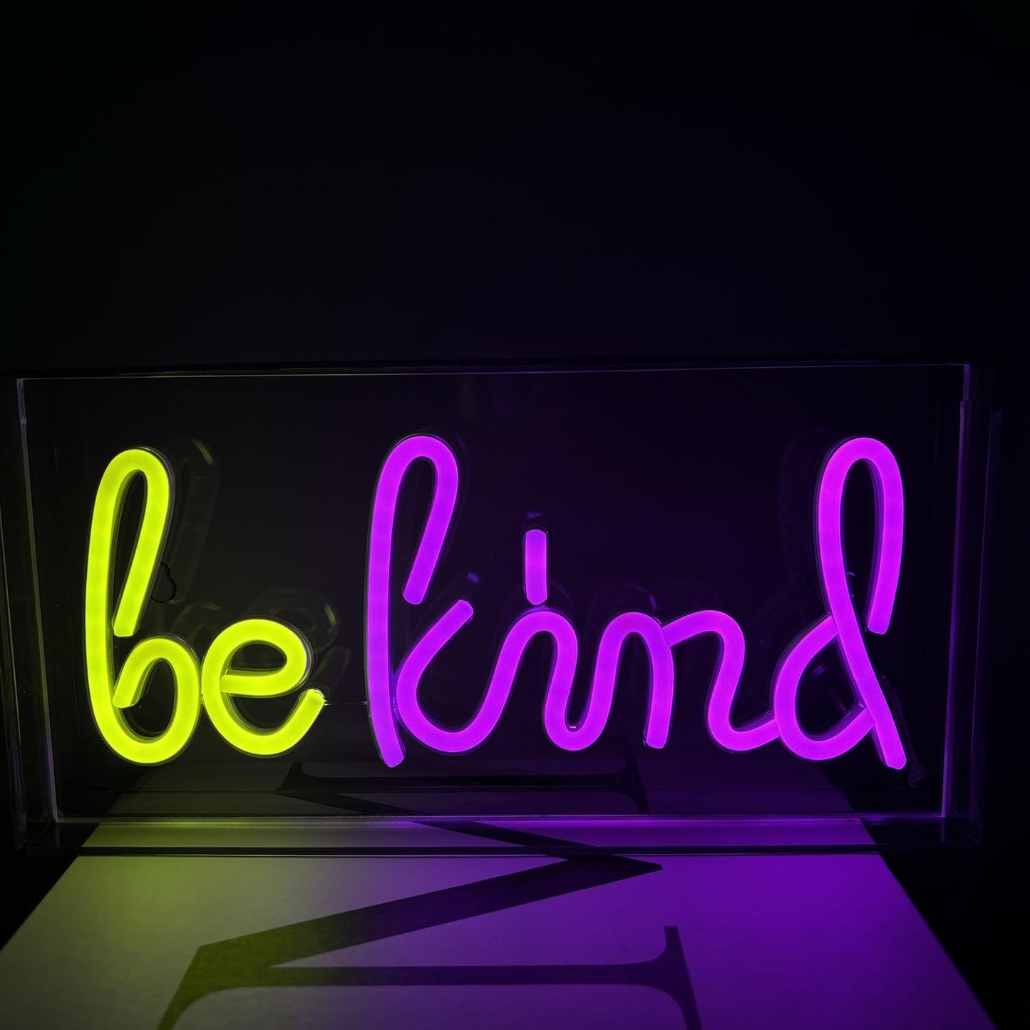Be Kind Neon Light Sign,3D Standable Neon Marquee Letters Sign for Girls Room Decor Home Bedroom, Pub, Hotel, Beach, Cocktail, Man Cave Gift,USB Powered 11.8"*5.9"*1.7"