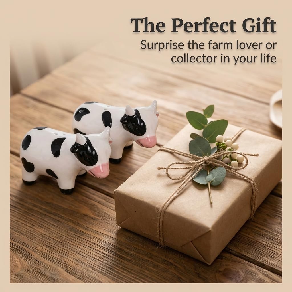The Bridge Collection Country Cow Salt and Pepper Shakers
