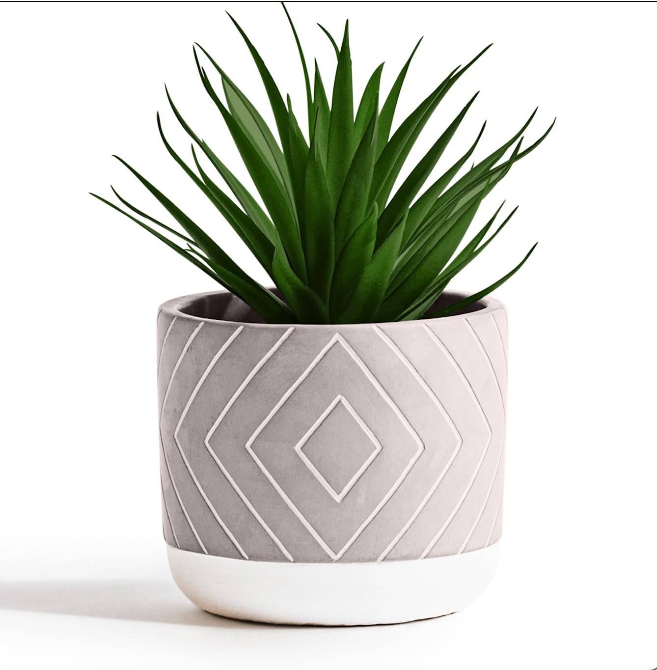 Kurrajong Farmhouse 8" high Artificial Plant in Pot - Small Faux Plant for Desk, Bathroom, Shelf & Coffee Table - Realistic Fake Plant for Home Decor