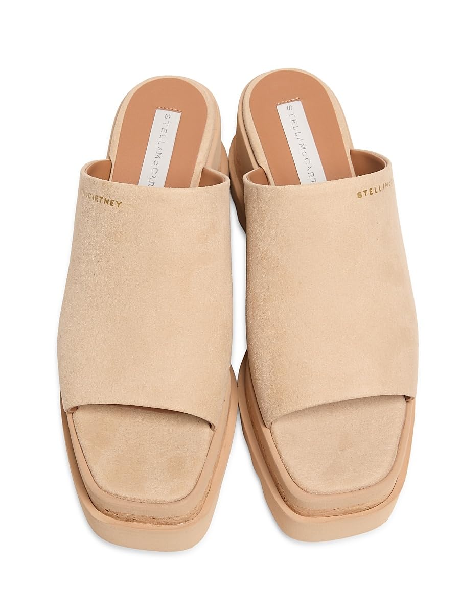 Stella McCartney, Sneakelyse Alter 80MM Platform Sandals, 38 (8), Desert