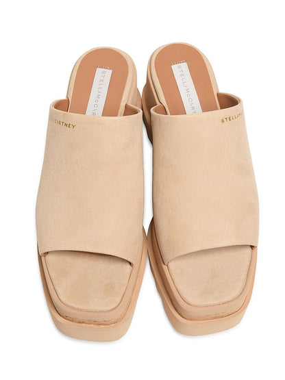 Stella McCartney, Sneakelyse Alter 80MM Platform Sandals, 38 (8), Desert