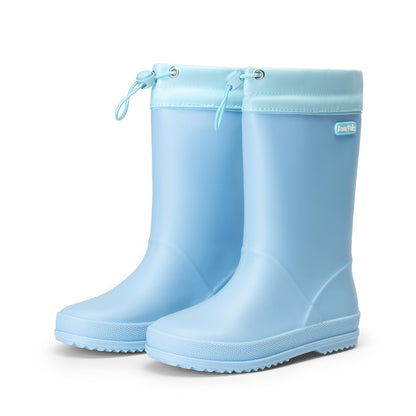 DREAM PAIRS Kids Rain Boots Boys Girls Lightweight Boots Waterproof Easy-on Outdoor Playing Rain Boot Unisex-Child,Size 3 Big Kid,Sky Blue,SDRB2401K