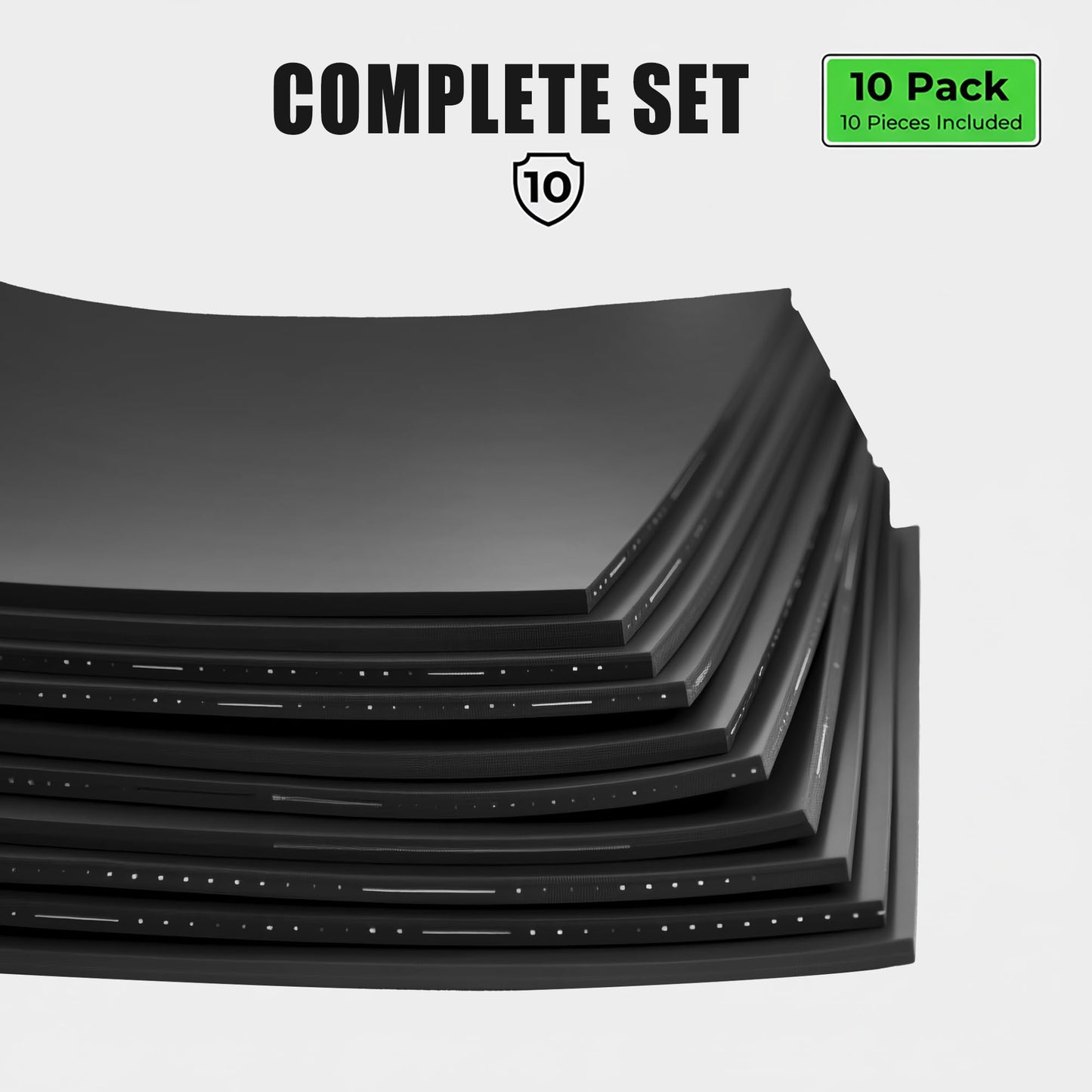 10-Pack Anti Vibration Pad, 6 x 6 x 1/8 inches, 2.7 pounds, Heavy Duty Rubber Anti-Vibration Isolation Pad for Air Compressor, HVAC, Air Conditioner Unit, Treadmill, Dryer and Washer