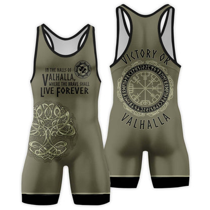 BattleFitGear Viking Valhalla Men's wrestling singlets, powerlifting singlet, Comfortable Breathable for Training Gymnastics (V1, X-Small)