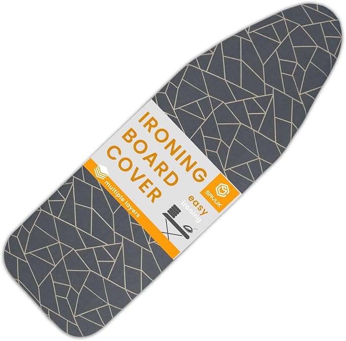 SAVUK Ironing Board Cover and Pad Standard Size 15x54 inch Extra Heavy Duty