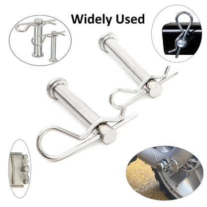 8Pcs Cotter Pins, Heavy Duty Hitch Pins Clip R Clips Cotter Pins, Stainless Steel Spring Retaining Wire Hair Pins， Large for Trailer Tractors Mower Carts Truck Pin Clip M4x75mm