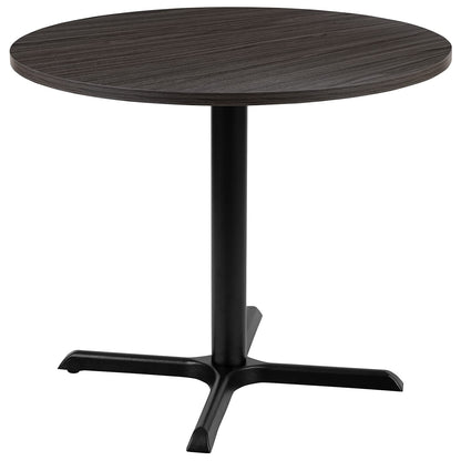Flash Furniture Chapman 36" Round Multipurpose Conference Table, Business Meeting Table for Office and Conference Rooms, Rustic Gray