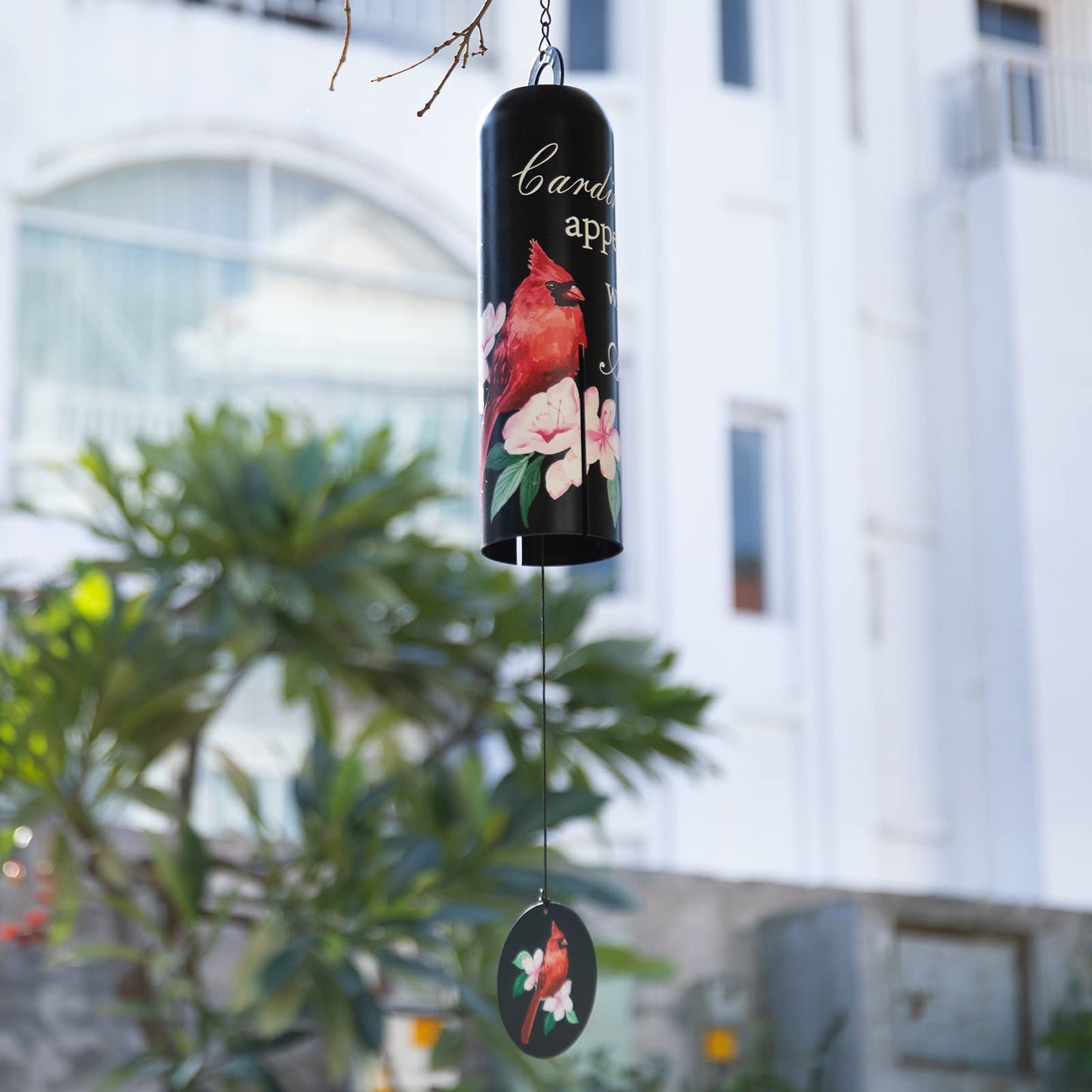 Taman Cardinal Wind Chime - 28" Metal Wind Bell Deep Tone Serenity Valentine's Day Gift Mobile Memorial Sympathy Gift for Home, Outdoor, Yard, Patio,Garden Decor