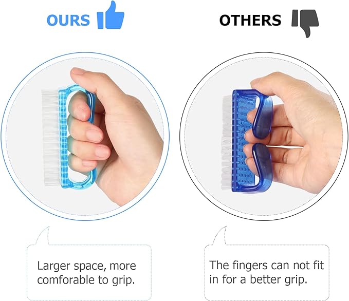 Handle Grip Cleaning Nail Brush, Larbois Nail Brushes Hand Fingernail Brush