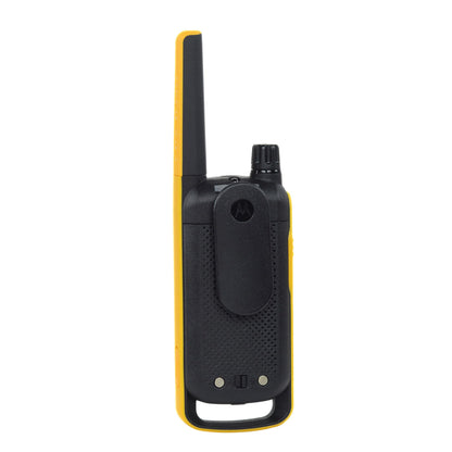 Motorola T470 Talkabout Two Way Radios, Long Range Emergency Rechargeable Waterproof Walkie Talkies 22 Channel, 35 Mile outdoor Black Yellow, 2 Pack
