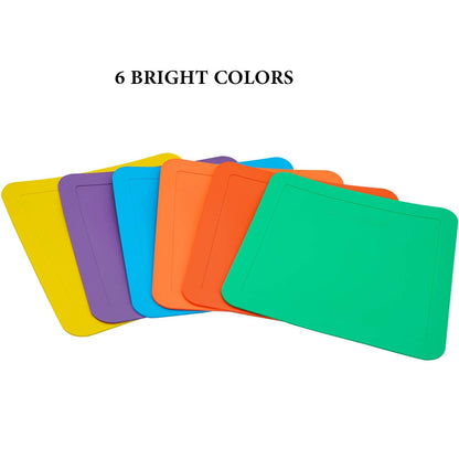 Eco Walker 12inch Flat Square Spot Marker Multi-Color Exercise Kids Floor Playmat (12pcs)