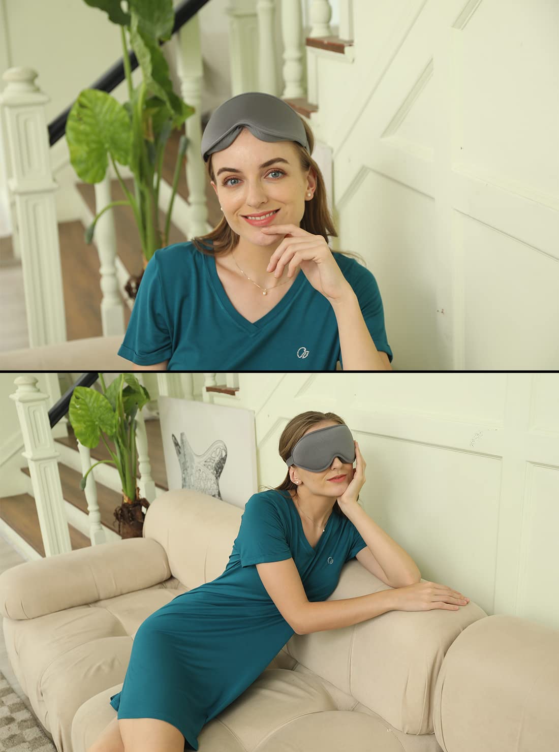 Sleep Mask, 3D Deep Contoured Eye Covers for Sleeping, 99% Block Out Light Eye Mask,Zero Pressure Cup Blindfold for Men Women, with Adjustable Strap for Sleeping, Yoga, Traveling (Pink)