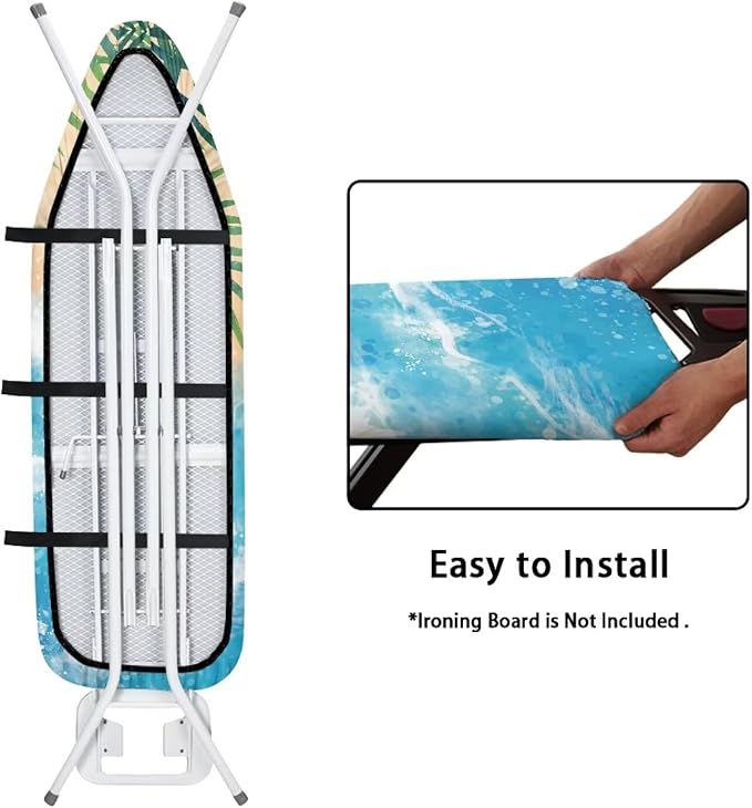 Beach Theme Ironing Board Cover and Pad Fits 15" x 54" Standard Boards