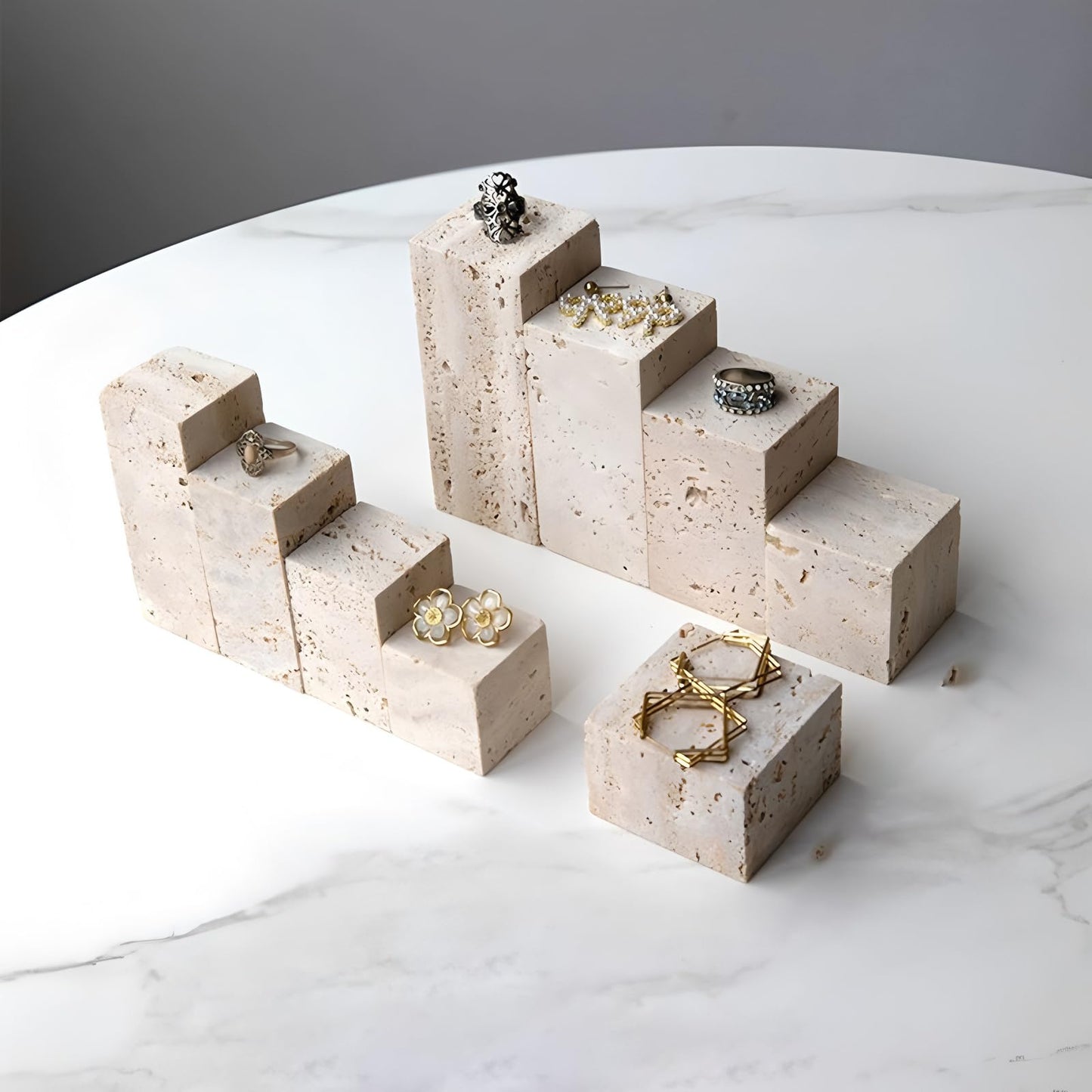 SIRIZEN-DIVING Travertine Display Block, Single 5 x 5 x 5 cm Cube
