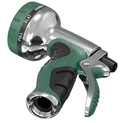 Hose Pipe Spray Gun Metal Garden Hose Nozzle with 9 Patterns Garden Hose Spray Gun for Hose Pipe for Watering Plants Washing Cars Pets