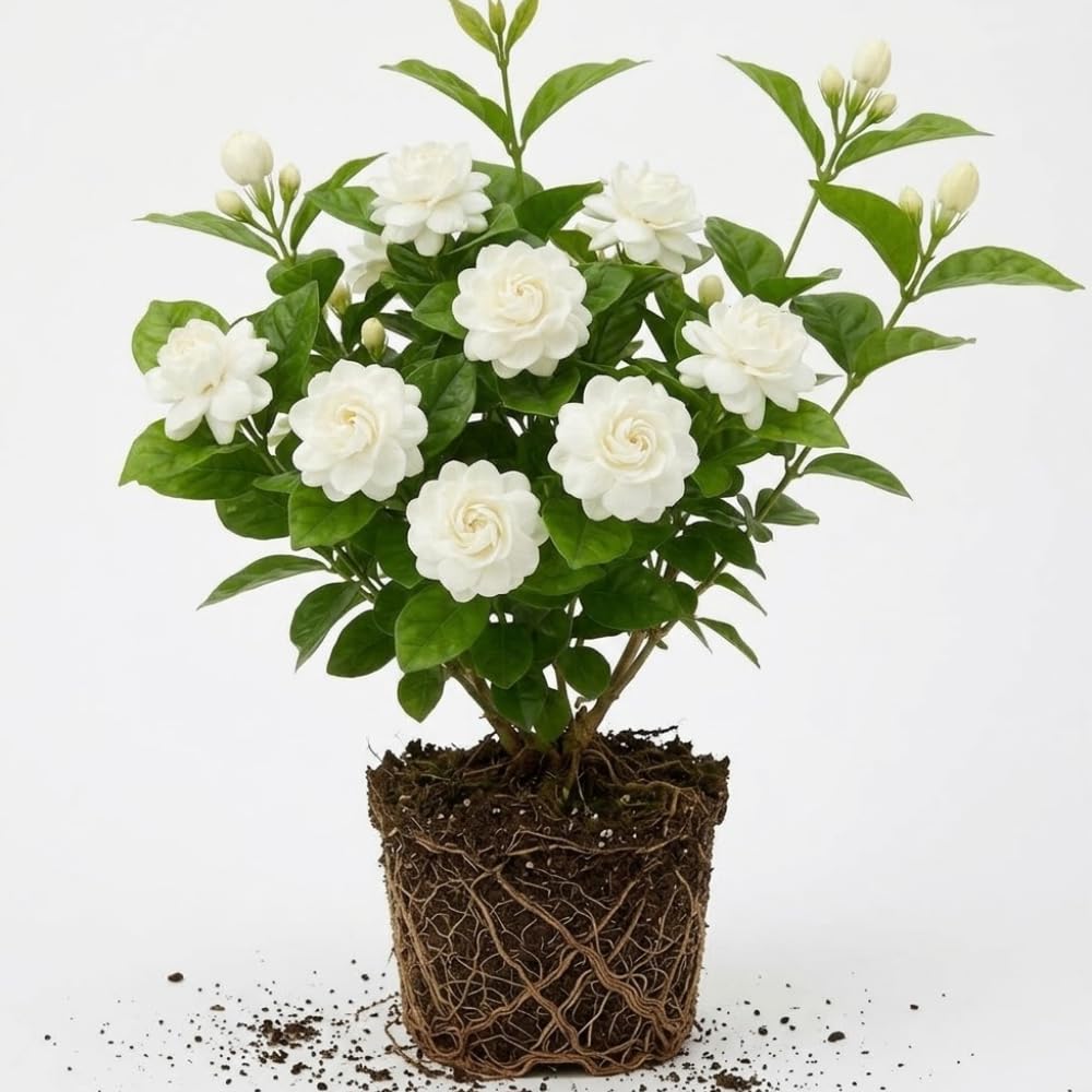 Grand Duke Jasmine Plant Live, Jasminum Sambac, 5–8 Inch Tall, Fragrant Arabian Jasmine, Well-Rooted Starter Plant, Indoor Outdoor Flowering Plant, Easy Care