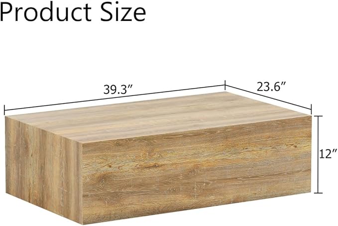 Coffee Table for Living Room Table, Modern Wood Coffee Table, Center Table for