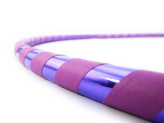 The Spinsterz Beginner Hoop: Weighted Fitness Hula-Hoop for Adults Weight Loss, Waist Exercise Ring for Cardio & Core, Adjustable Quality Detachable Hula Shaper for Beginners, Made in USA - Amethyst