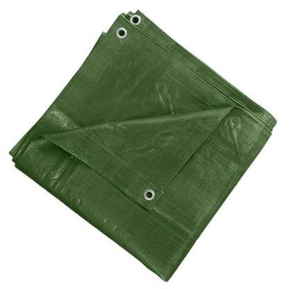3 x 4 m Green Tarpaulin Waterproof Heavy Duty Tarp Sheet Cover, Groundsheet - Waterproof, Weatherproof, Frost-Resistant, UV Protection, Universal, Multipurpose, Reinforced Eyelets