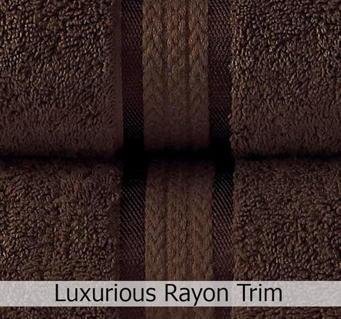 Cotton Craft - 12 Pack - Ultra Soft Extra Large Wash Cloths 12x12 Chocolate -