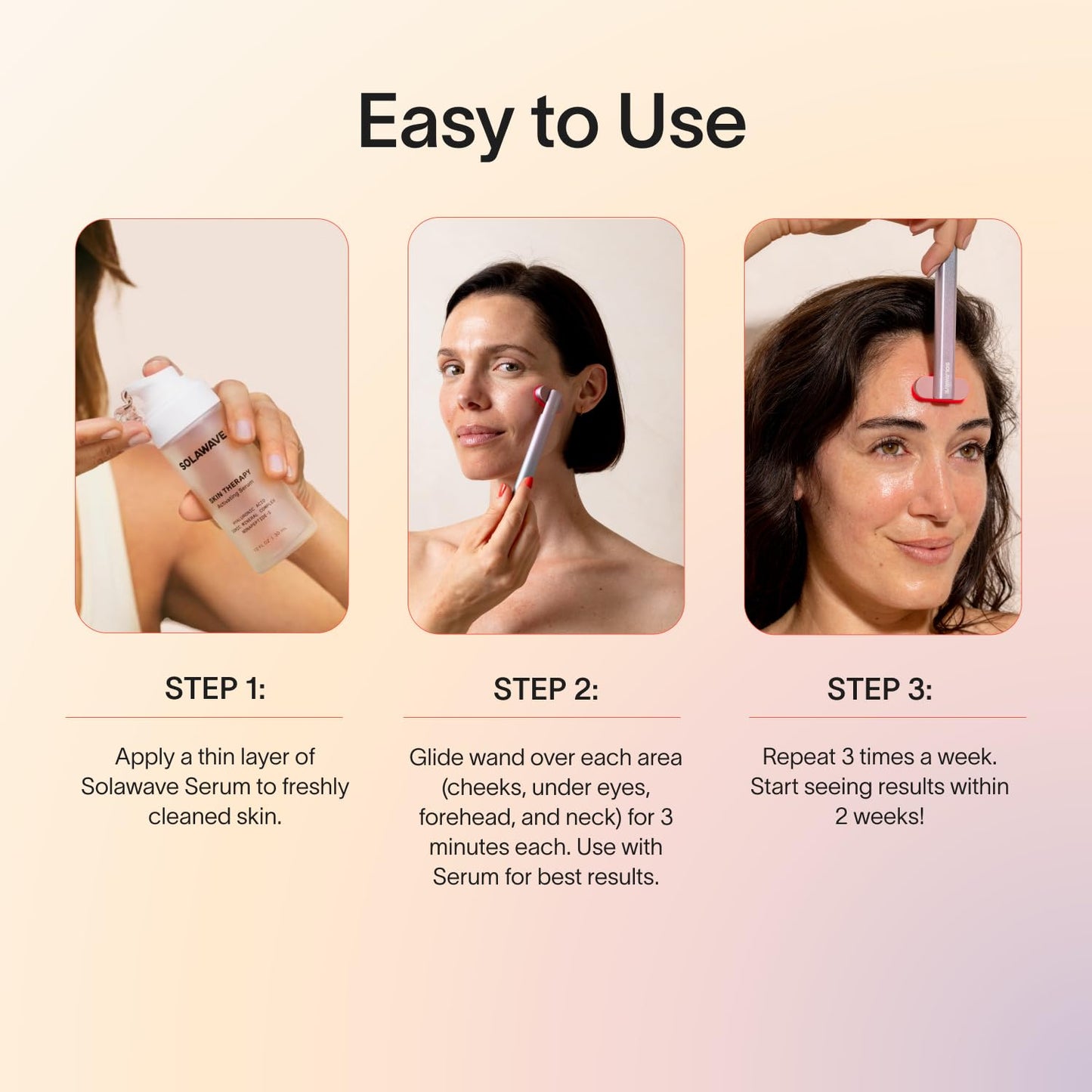 Solawave Skincare Wand & Serum – 4-in-1 Galvanic Current, Face Massager, & Red Light Therapy Wand – 1 Oz Activating Serum for Anti-Aging, Wrinkle Reduction, Face Lift & Hyperpigmentation Skin Care