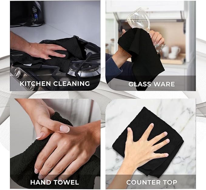 Avalon Towels Cotton Washcloths – Size 12x12 Inches, 100% Ring Spun Cotton