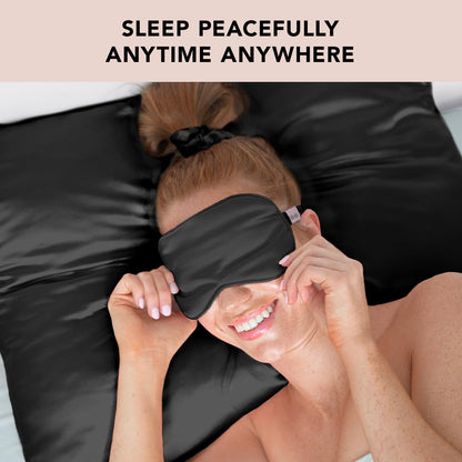 Kitsch Weighted Satin Sleep Mask - Weighted Eye Mask for Sleeping and Travel - Lavender Sleeping Mask for Women and Men - Light Blocking, Adjustable Strap, Ultra-Soft (4.1oz/116g)