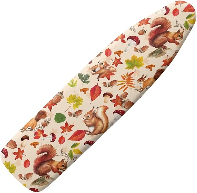 Fall Squirrel Leaves Tabletop Ironing Board Cover Standard Ironing Board