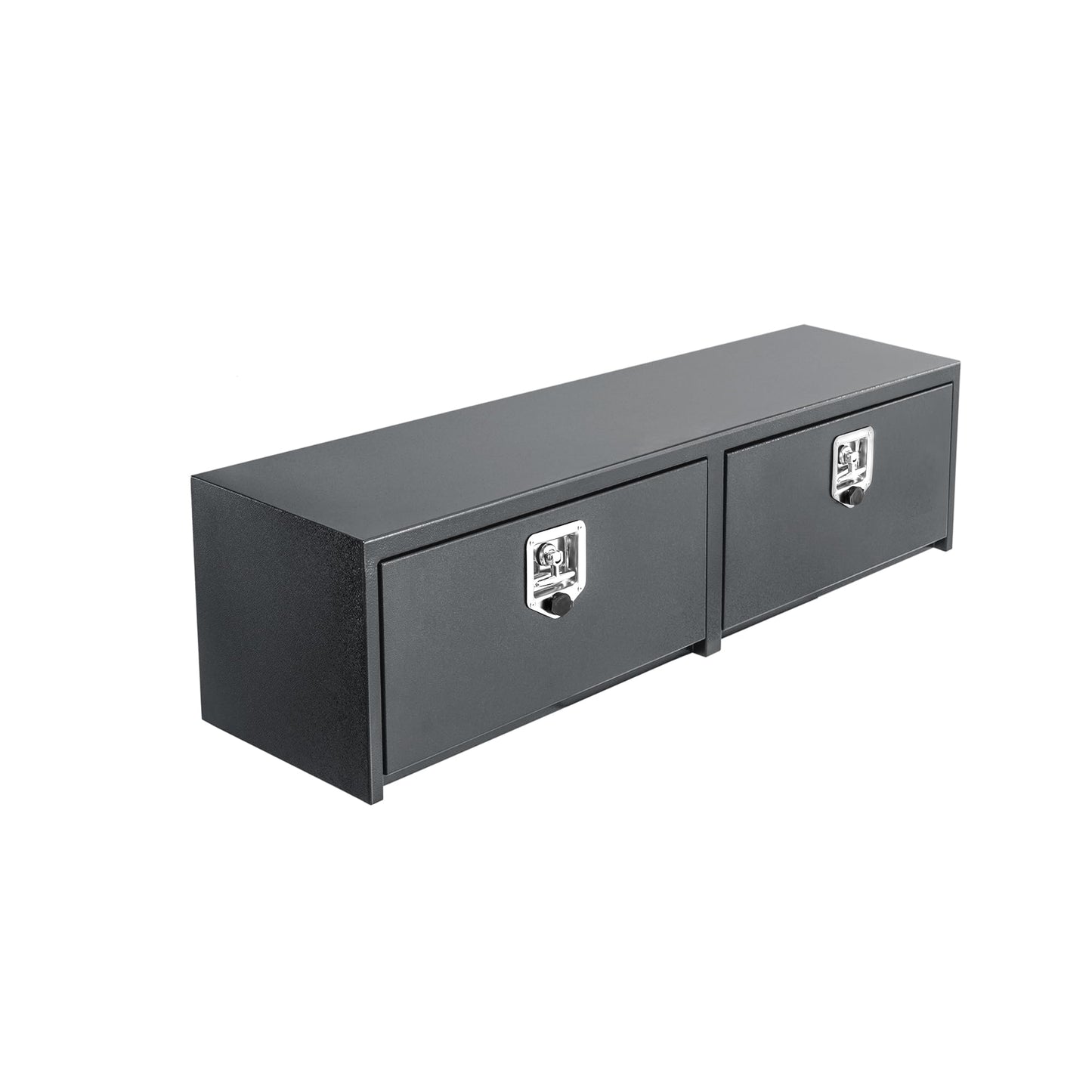 Garvee Black Steel Underbody Truck Tool Box, Truck Bed & Underbelly RV Storage Box, Locking t-Latch, Weather-Resistant, Heavy-Duty Job Box for Pickup Truck Bed, RV, Trailer, 48 in x 16 in x 13 in