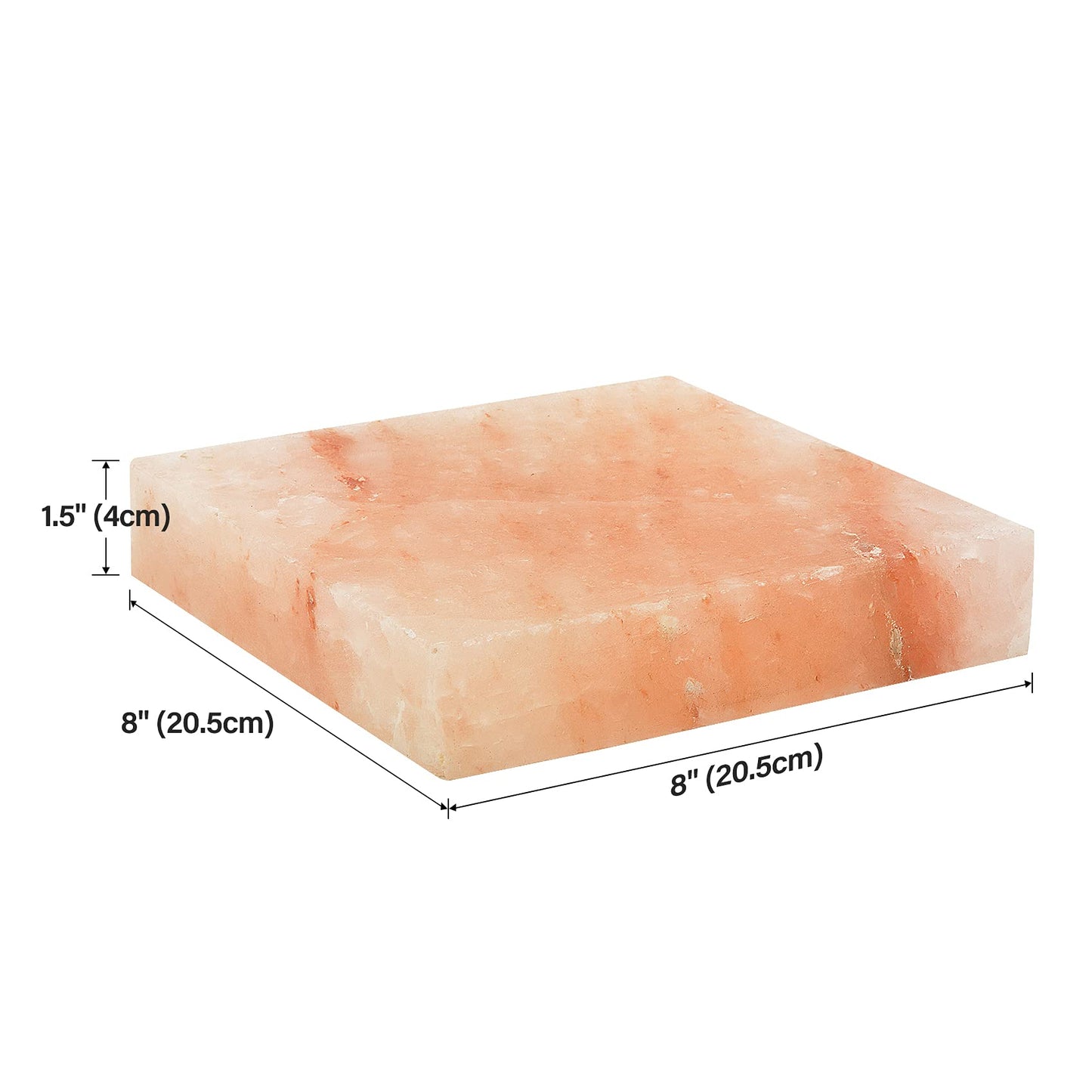 onlyfire Himalayan Salt Block For Grilling, Cooking, Searing, Cutting and Serving, 8" X 8" X 1.5" Food Grade Himalayan Pink Salt Stone Natural Salt Rock, BBQ Cooking Gifts for Cooks, Men, Women, Chef