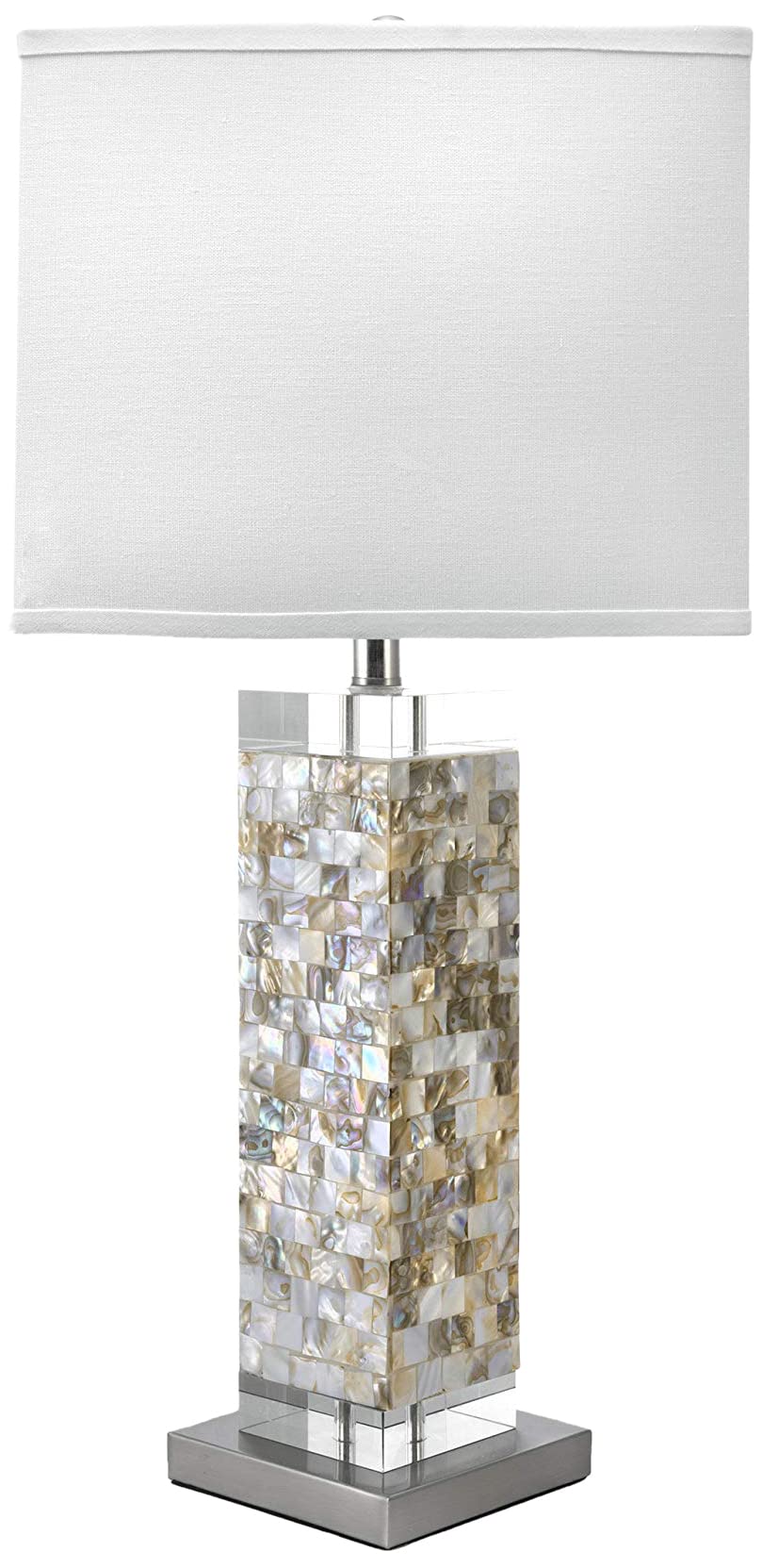 nuLOOM Houston 29" Crystal & Iron Mosaic Table Lamp