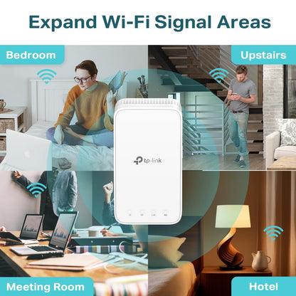 TP-Link RE300 AC1200Mbps WiFi Extender Booster Dual Band, EasyMesh, WiFi Booster Range Extender, Internet Booster, Access Point, Works with Any WiFi Router, App Control Easy Setup, UK Plug