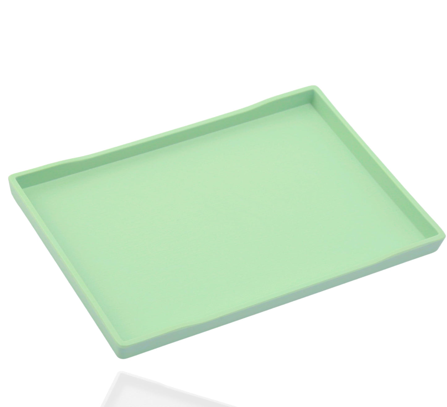VCREATC Green Serving Tray (15 x 10.6 inch), Laegr Tray for Serving Accessory, Spa, Coffee, Drinks, Tea, Bar, Party, Seasoning, Perfume and Display Use.