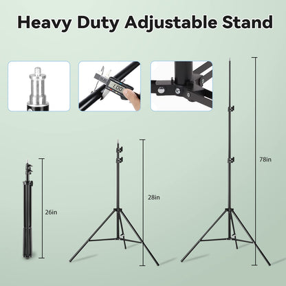 Skytex Octa Softbox Lighting Kit(2pack), Skytex 20x28in Octa Soft Box|135W 2700-6400K E27 LED Bulb Continuous Photography Lighting, Photo Studio Lights Equipment for Camera Shooting, Video Recording