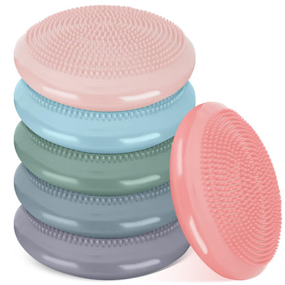 Amylove 6 Pcs Wiggle Seat Inflated Wobble Cushion for Sensory Kid 13 Inch Balance Disc Kids Flexible Seating Exercise Sensory Pad Chair Cushion for Classroom Office School(Morandi)
