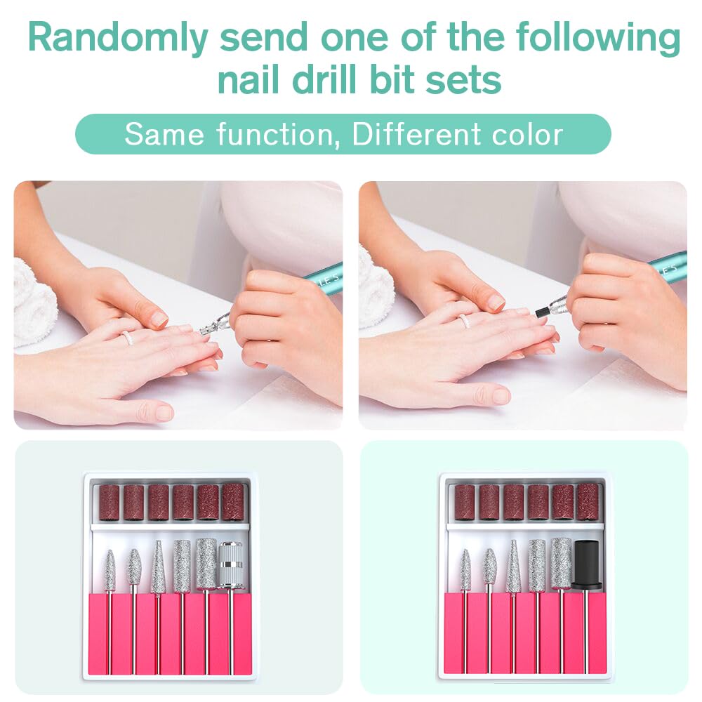 Professional Nail Drill Machine 30000 RPM Efile Electric Nail Filer Kit for Finger Toe Nails, Acrylic Gel Nails, Manicure Pedicure Drill with 6Pcs Nail Bits, 106Pcs Sanding Bands - Pink