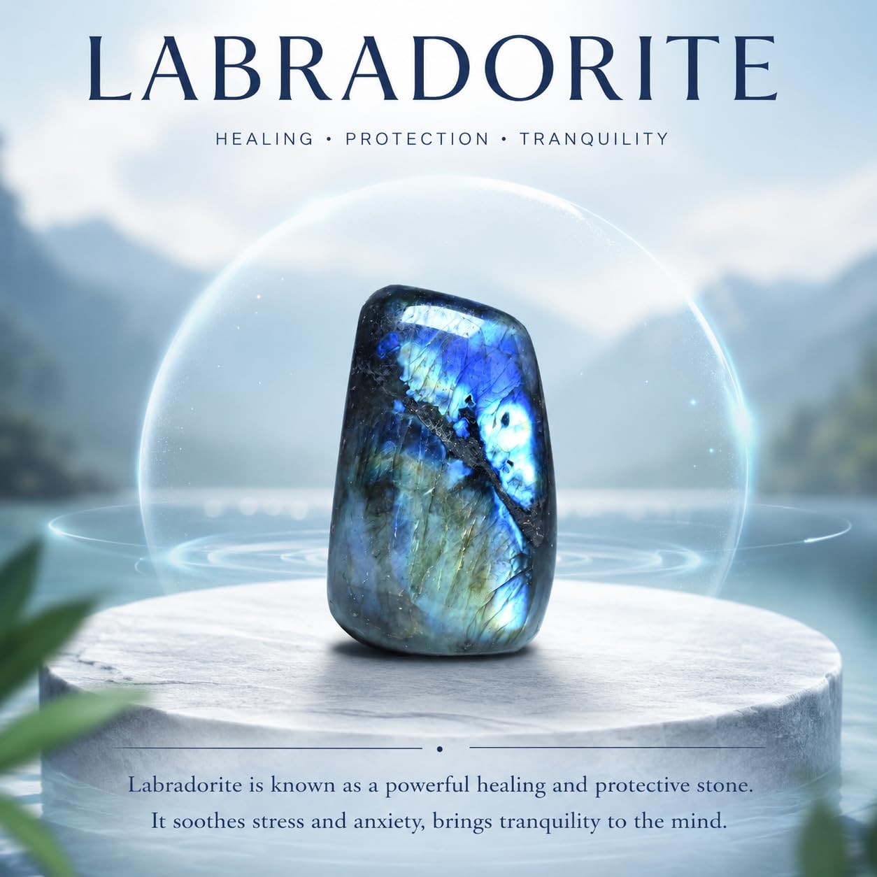 Wemeki 5-8PCS Natural Labradorite Stone, Polished Blue Labradorite Crystal Stone, Healing Crystal Labradorite Gemstone for Home Decor, Meditation, Crystal Collection (0.88LB)