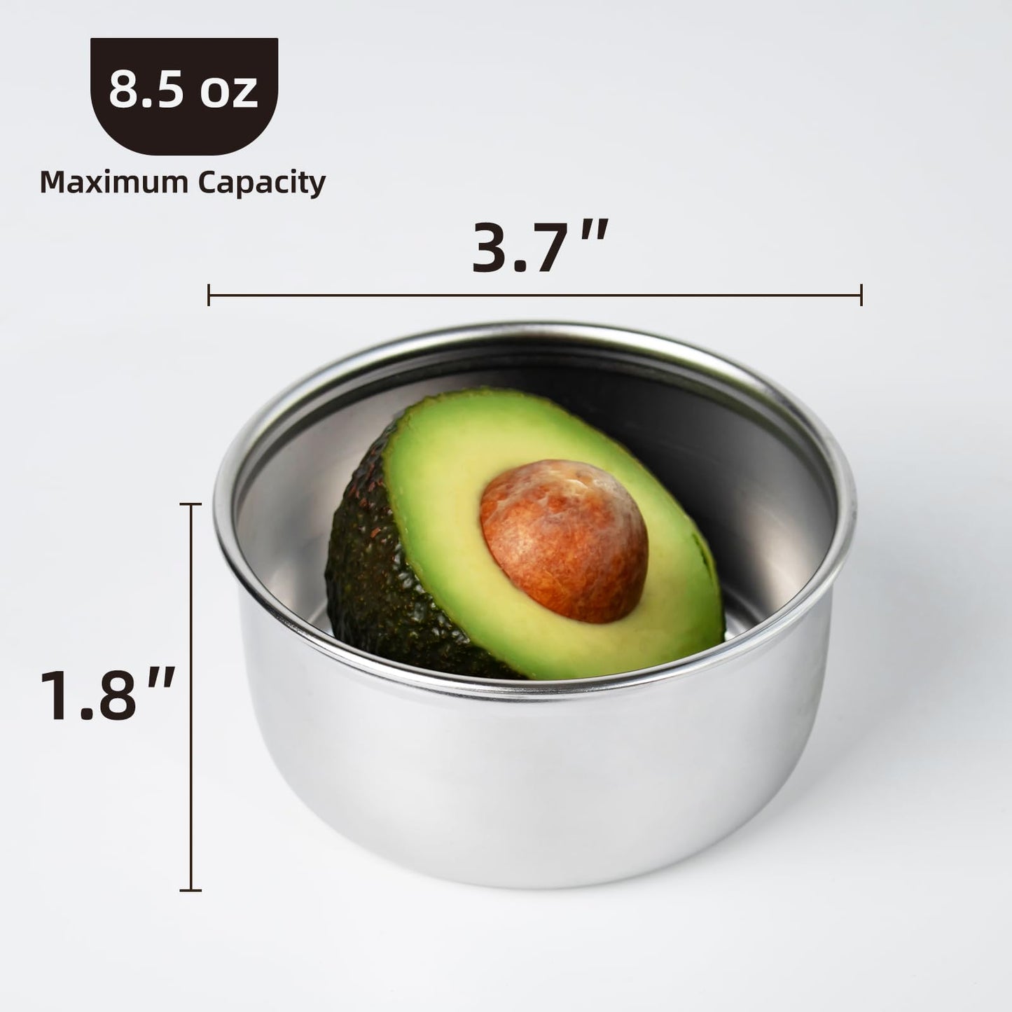 Iyulania 8.5 oz Stainless Steel Lidded Bowls, 4 Pack Unbreakable Small bowls with BPA-free Plastic Lids for Meal Prep, Cooking, Snacks, Leftovers
